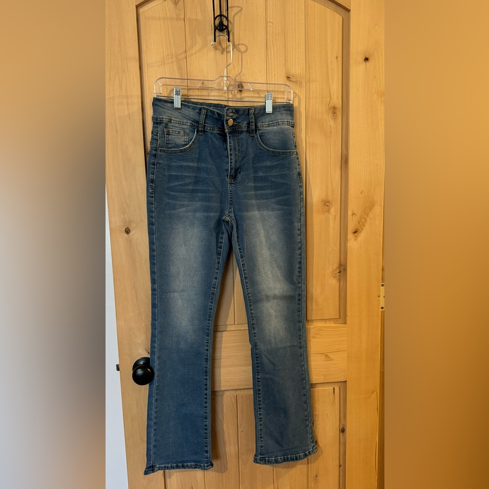 Stylish Dark Blue Boot Cut Jeans